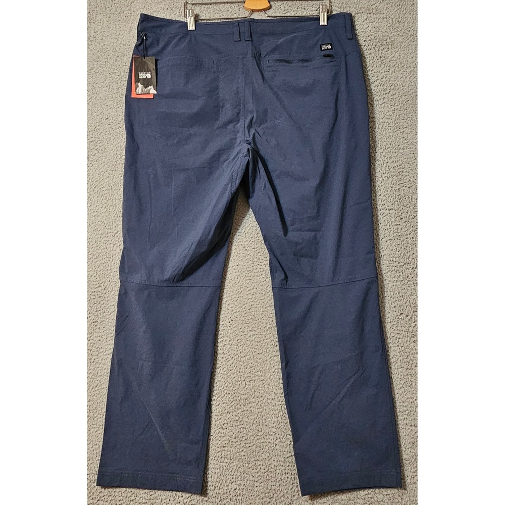 Mountain Hardwear Pants Mens 42 x 30 Blue BASIN TREK Hiking Camp Pants Stretch - Picture 2 of 8
